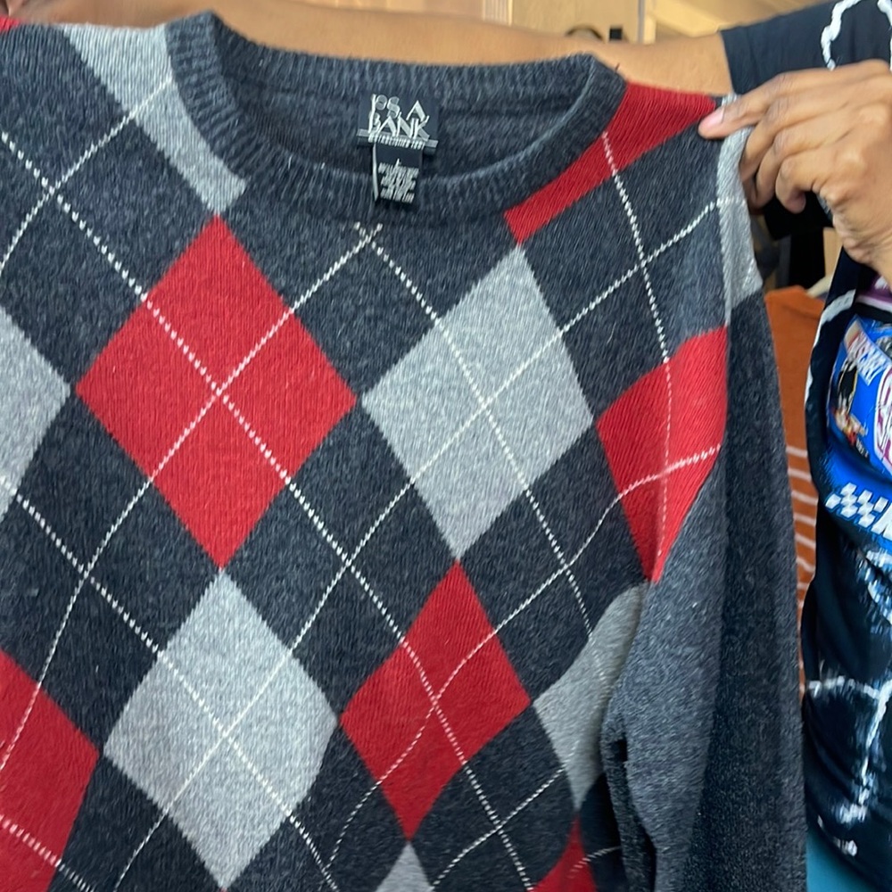 Joseph A Banks Argyle Sweater